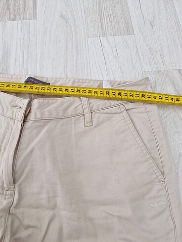l Beden Yazlık krem pantolon