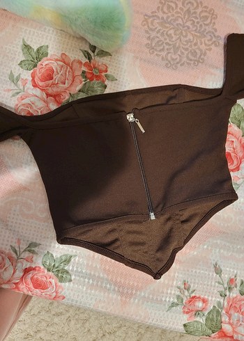 Kahverengi Fitted Midi korse - Görsel 2