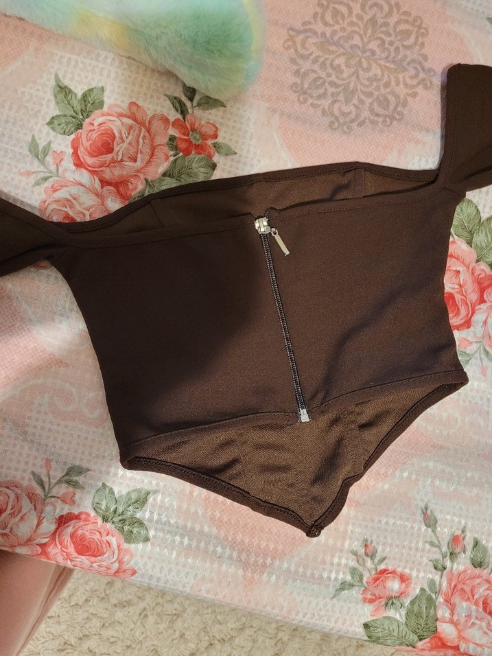 Kahverengi Fitted Midi korse - Görsel 2