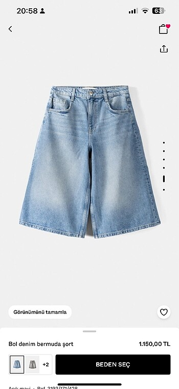Bershka bermuda short