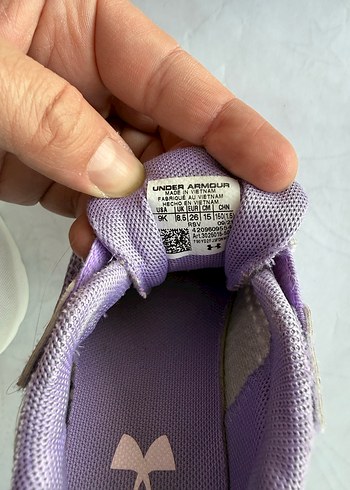 Under armour Kız Çocuk Mor Cırt Cırtlı Spor Ayakkabı 26 numara - Görsel 5