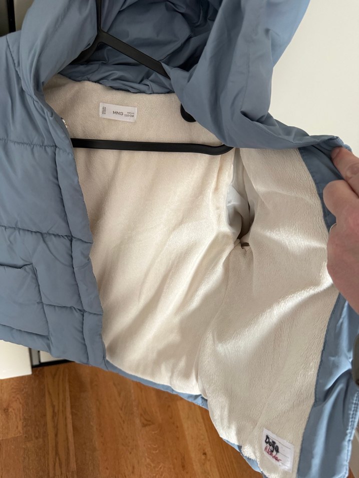 Mango mavi Çocuk Kapüşonlu Mont 4-5 yaş - Görsel 5