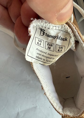 Tony black Bej Çocuk Sneakers, Rahat Sokak Stili 26 numara - Görsel 5