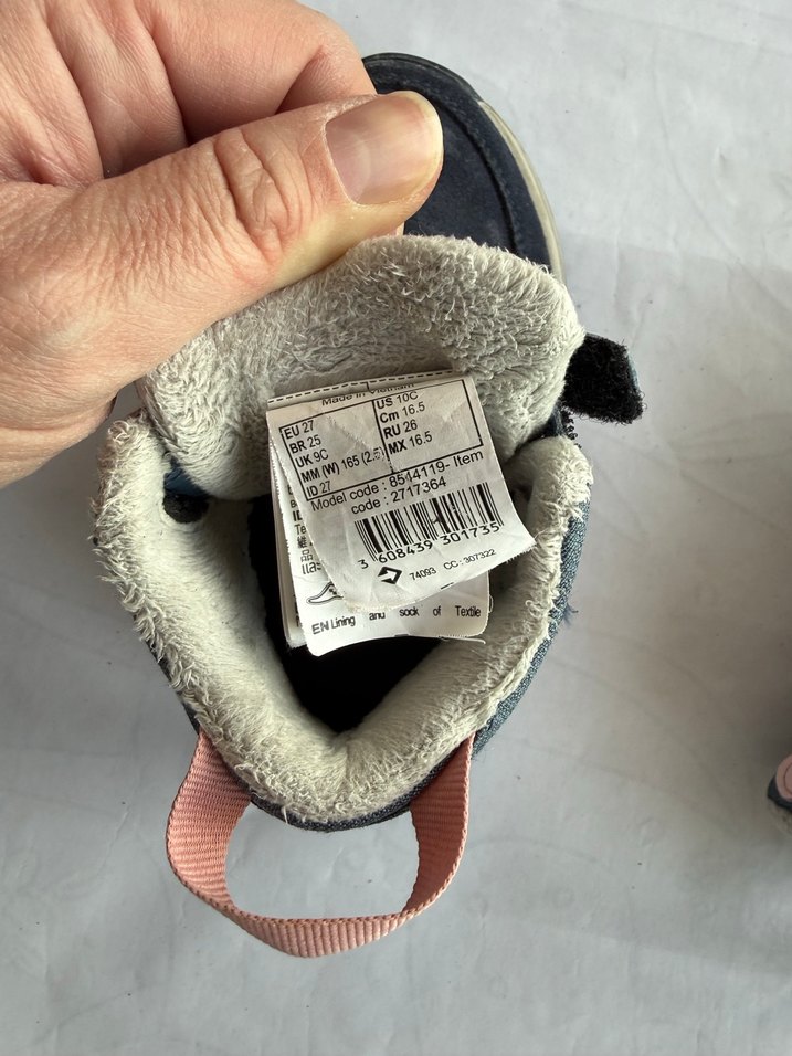 Decathlon quechua Kız Çocuk Mavi pembe  Botlar 27 numara - Görsel 5