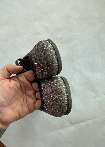 Merli & rose Kız Çocuk Gri Simli Babet Ayakkabı - Görsel 5