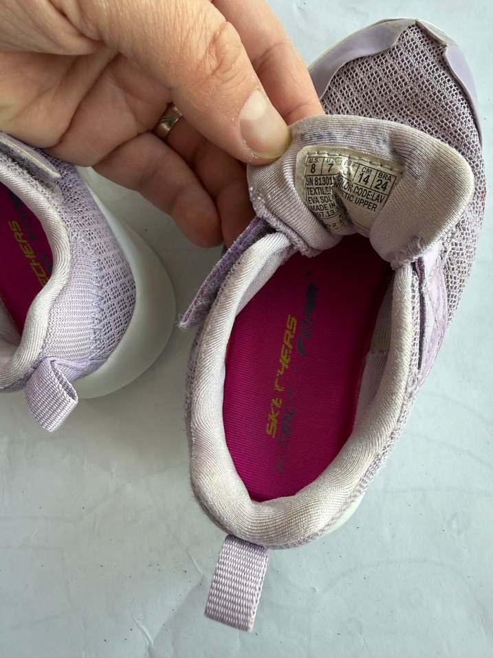 Skechers Kız Çocuk Mor Cırt Cırtlı Spor Ayakkabı 24 numara - Görsel 5