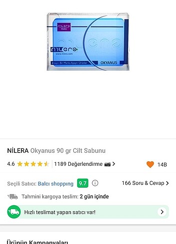 Nilera Okyanuz Yüz Yıkama Sabunu 