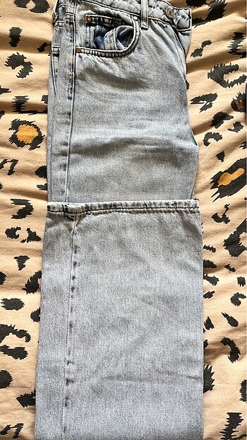 32 Beden Mavi yüksek bel Straight jeans