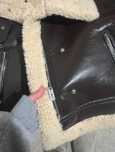 s Beden Pull&Bear Kahverengi Deri Ceket