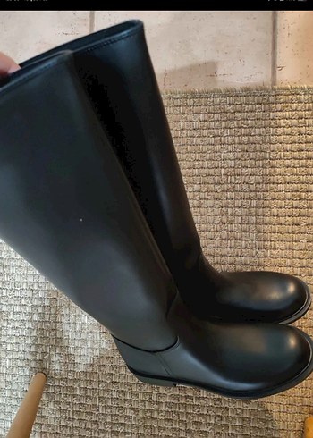 Pull and Bear Düz Uzun Çizme Kısa Topukl - Görsel 4