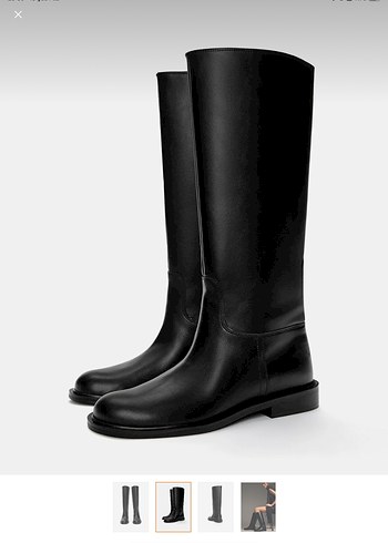 Pull and Bear Düz Uzun Çizme Kısa Topukl - Görsel 3