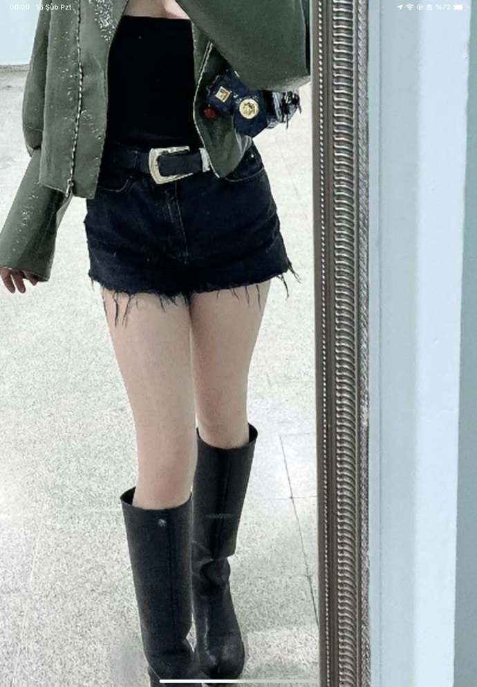 Pull and Bear Düz Uzun Çizme Kısa Topukl - Görsel 2