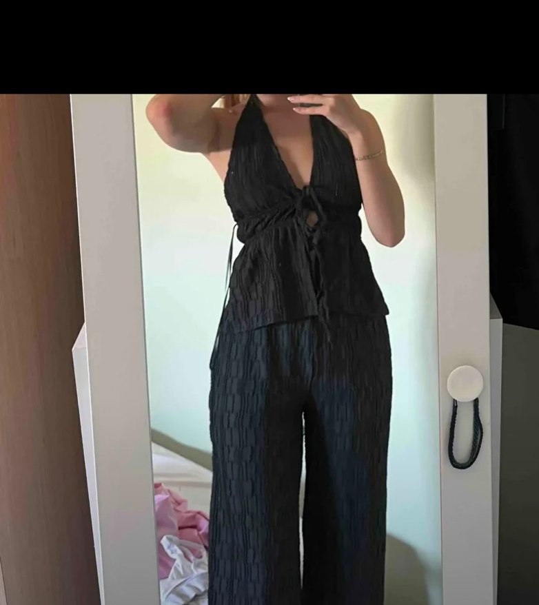 Pull and Bear Halter Dokulu Takım - Görsel 4
