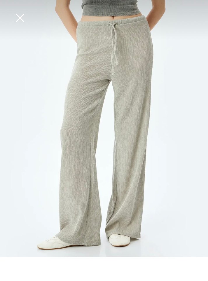 Bürümcük Geniş Paça Pantolon - Görsel 2