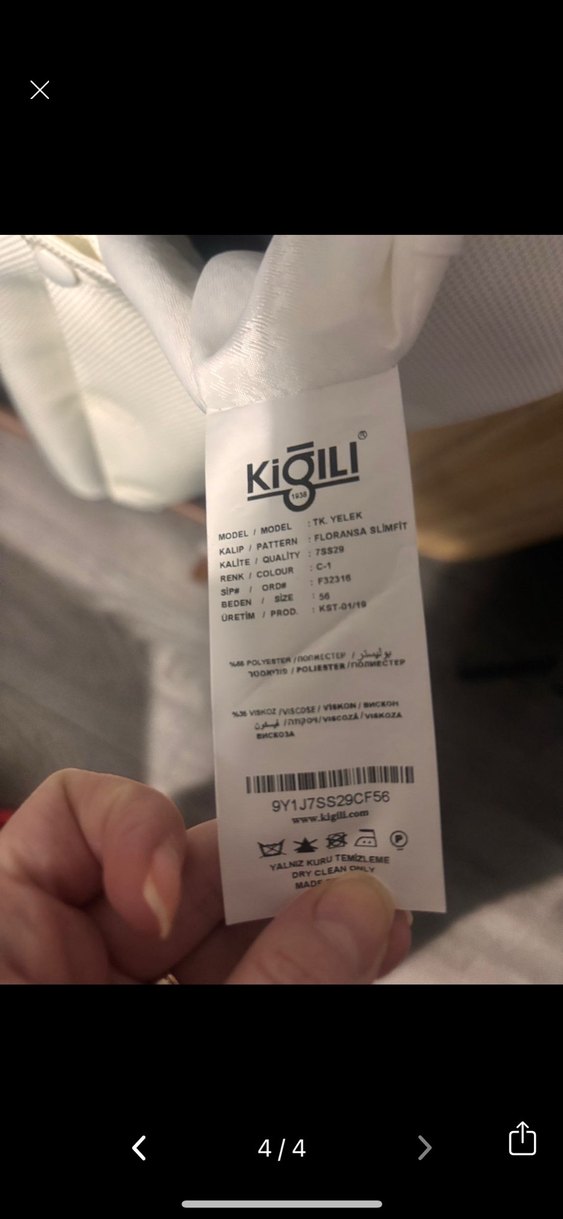 Düğmeli Beyaz Erkek Yelek kiğılı - Görsel 4