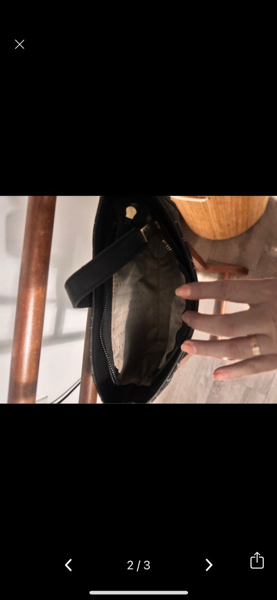 Siyah Deri Tokalı Kadın Çanta - Görsel 3