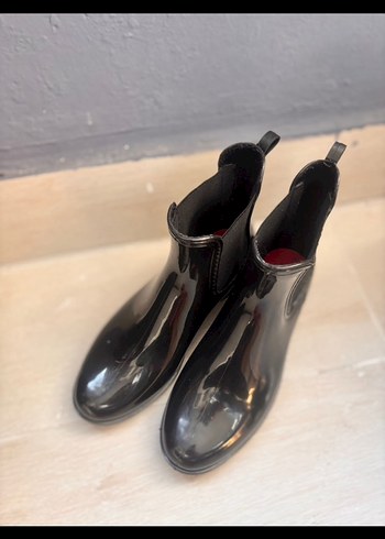 Siyah Rugan kısa yağmur botu - Görsel 3