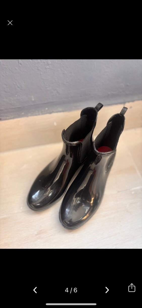 Siyah Rugan kısa yağmur botu - Görsel 3