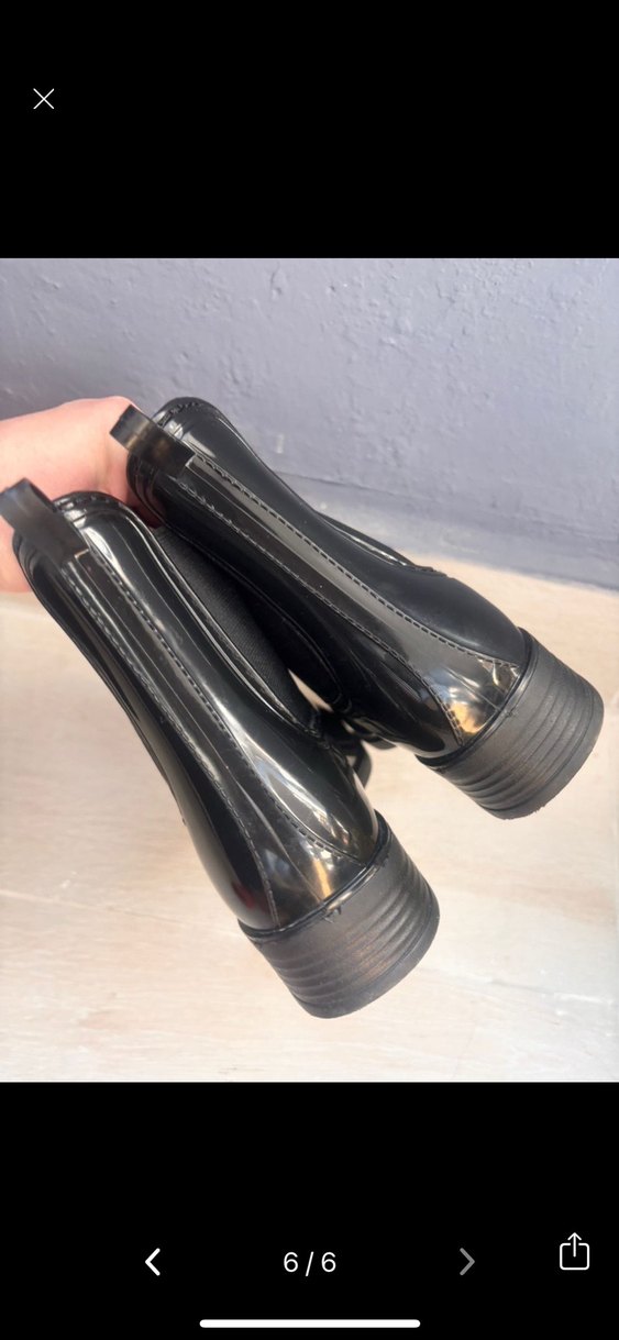 Siyah Rugan kısa yağmur botu - Görsel 5