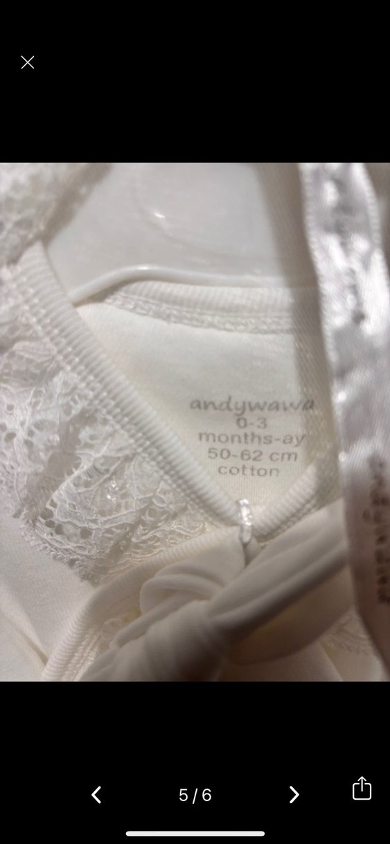 Beyaz Dantelli Uzun Kollu Bebek Kıyafet Seti - Görsel 3