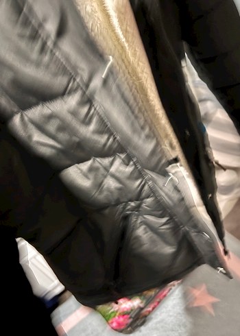 Siyah Kürklü Midi Kadın Kışlık Mont - Görsel 7