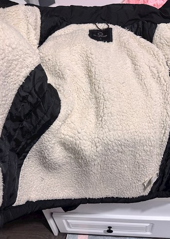 Siyah Kürklü Midi Kadın Kışlık Mont - Görsel 4