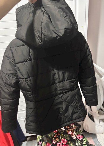 Siyah Kürklü Midi Kadın Kışlık Mont - Görsel 5