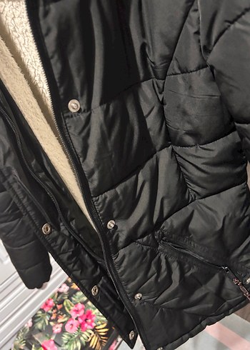 Siyah Kürklü Midi Kadın Kışlık Mont - Görsel 6