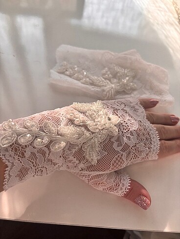 Gelin dantel eldiven - Görsel 2