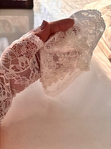 Gelin dantel eldiven - Görsel 3