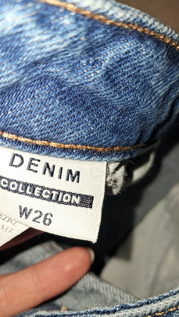 yuksrk bel mom fit Kadın Gri Mavi Normal Boy Denim Pantolon - Görsel 5