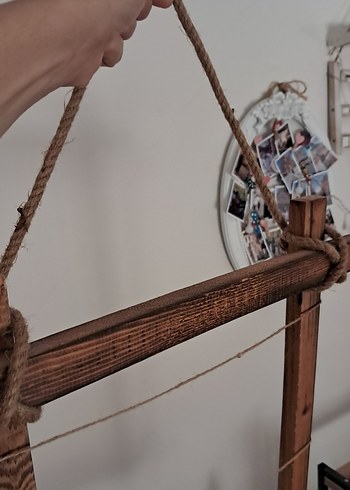 Bej Renkli Ahşap fotograf askisi - Görsel 3