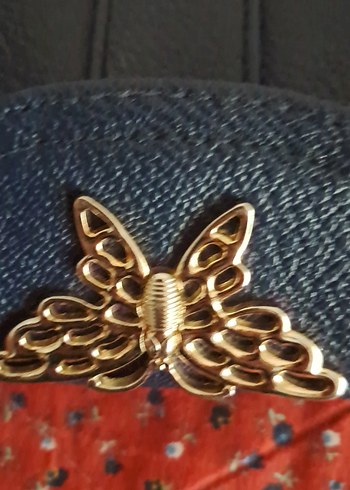 Tokalı Vintage lacivert  Deri Kadın Cüzdanı - Görsel 4