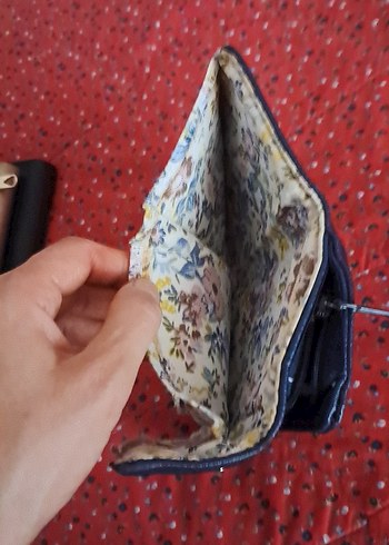 Tokalı Vintage lacivert  Deri Kadın Cüzdanı - Görsel 3