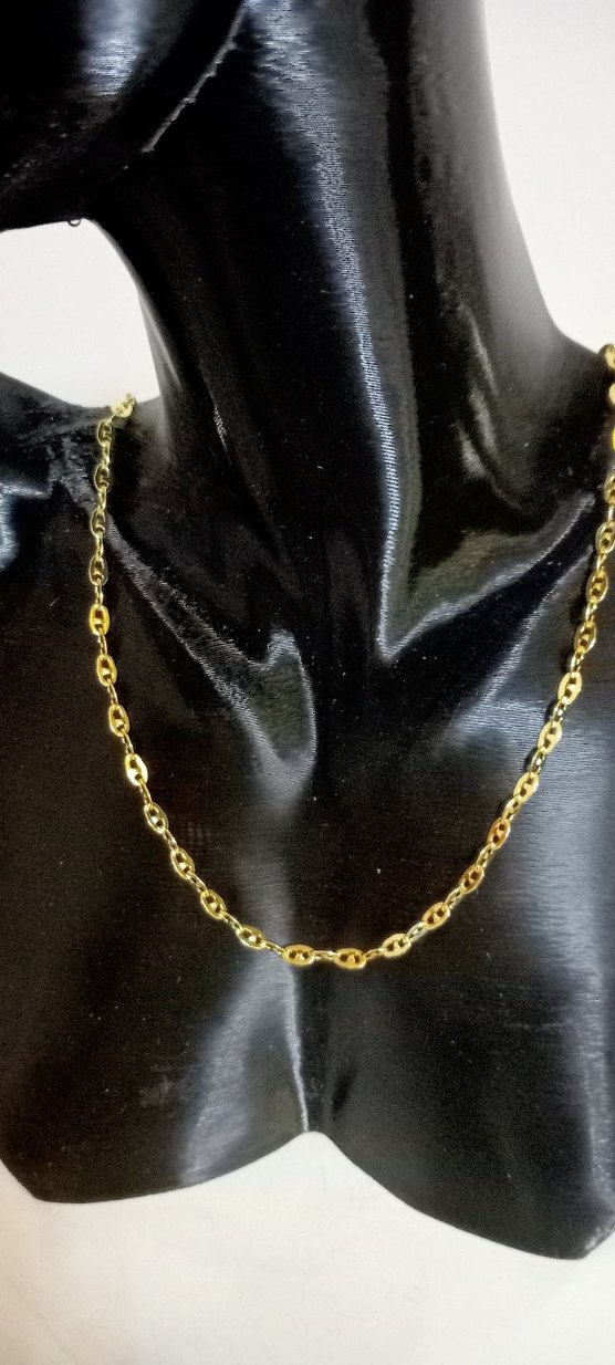 Zincir Detaylı Altın Renk Midi Kolye - Görsel 2