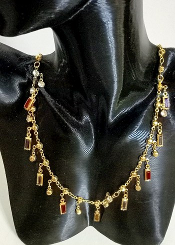 Renkli Mini Etnik Zincir Detaylı Kadın Kolye - Görsel 2