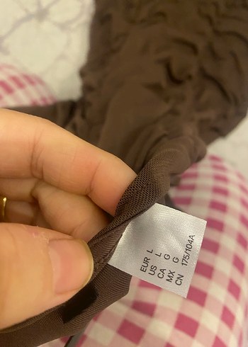 l Beden kahverengi Renk Kahverengi Drapeli Midi Elbise