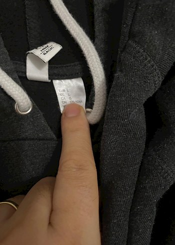 H&M Gri Kadın Kapüşonlu Sweatshirt - Görsel 2