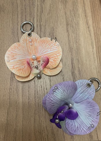 Çiçekli Boncuklu Bohem Kadın Charm Anahtarlık - Görsel 3