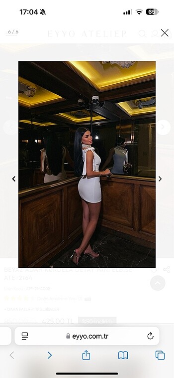 xs Beden Etiketli mini beyaz elbise