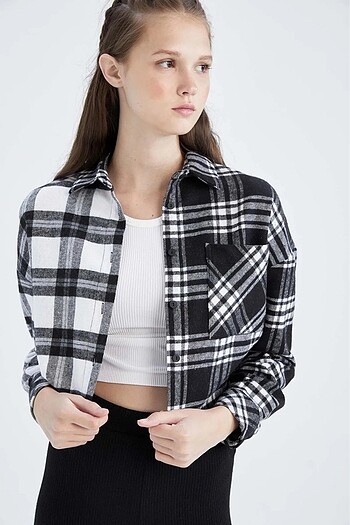 Bershka Crop Gömlek