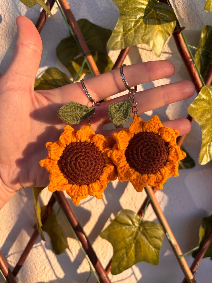 Örgü Ayçiçeği Anahtarlık - Görsel 2