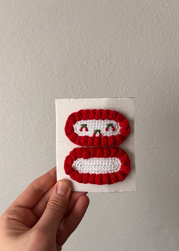 Kırmızı Nakışlı Çocuk Toka - Görsel 2