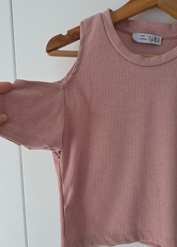 Kız Çocuk Pembe Kısa Kollu Tişört - Görsel 3