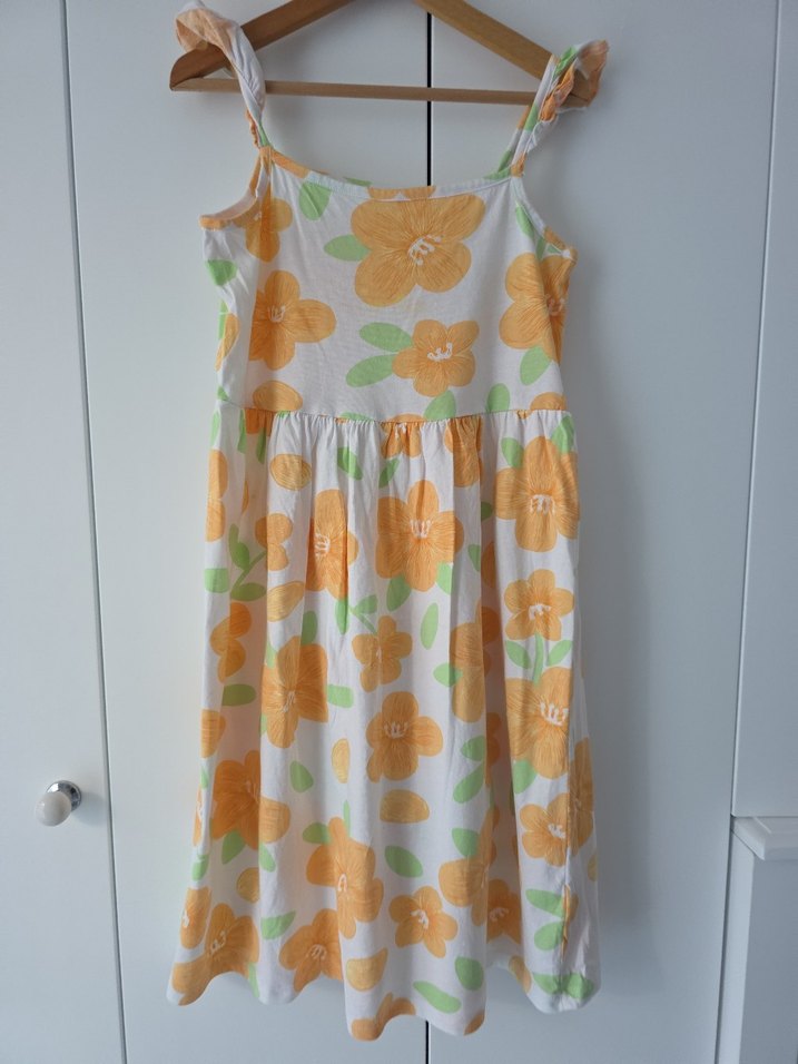 Kız Çocuk Turuncu Bohem Elbise - Görsel 2