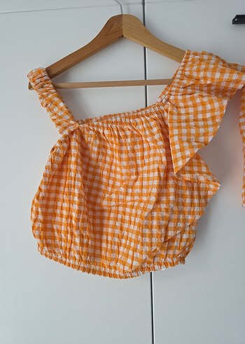 Turuncu Pötikareli Mini Şort - Görsel 5