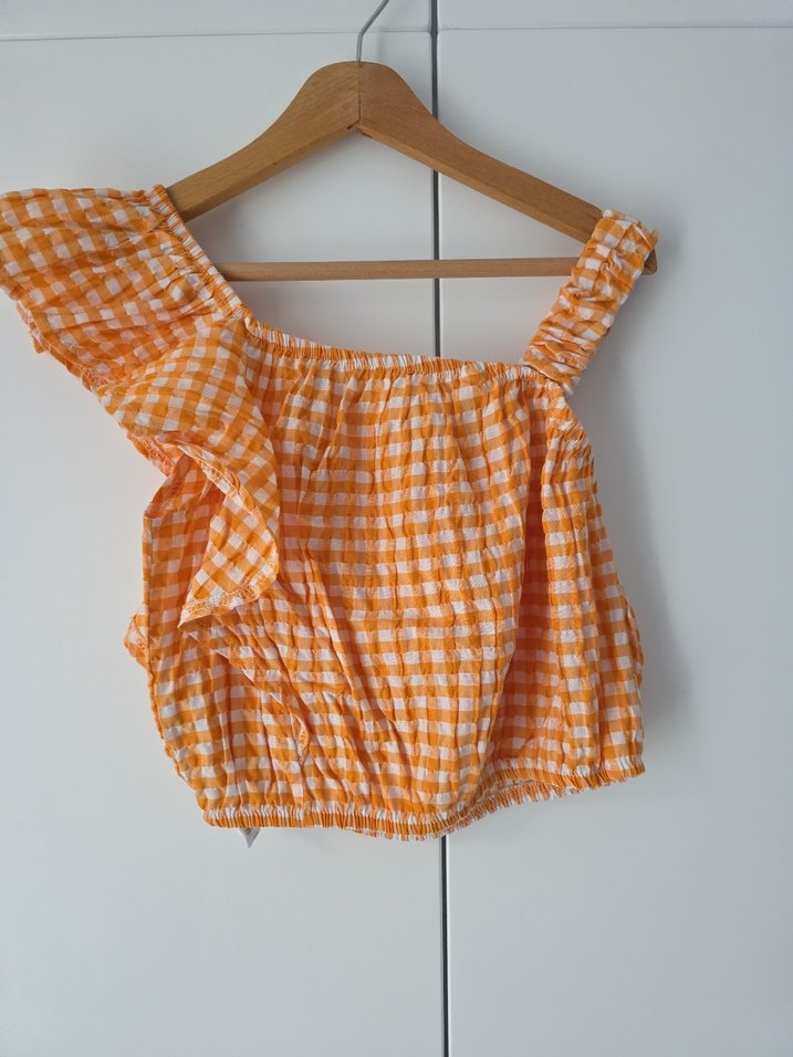 Turuncu Pötikareli Mini Şort - Görsel 2