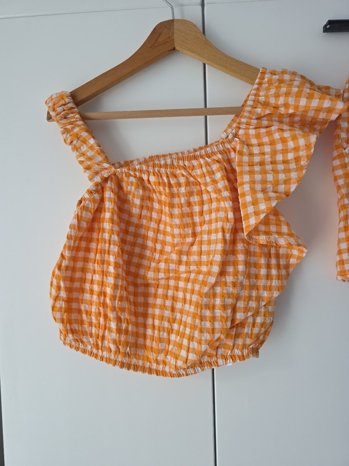 Turuncu Pötikareli Mini Şort - Görsel 5