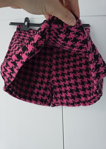 Pembe Siyah Mini Etek Şort - Görsel 4