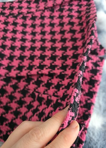 Pembe Siyah Mini Etek Şort - Görsel 3